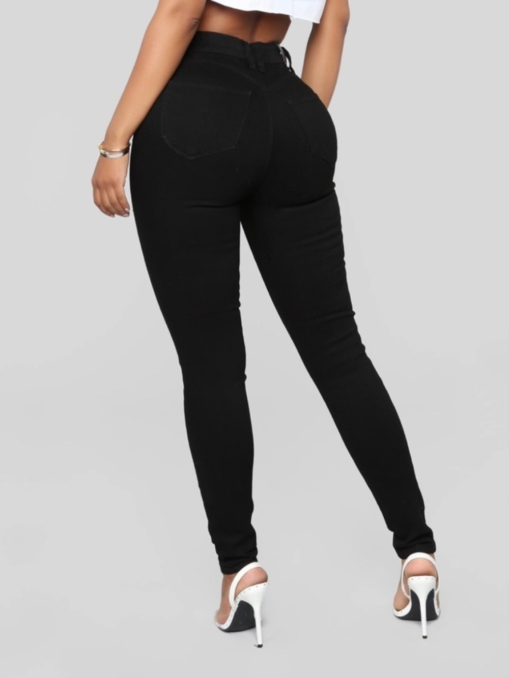 Fashion Nova High Rise Black Skinny Jeans
